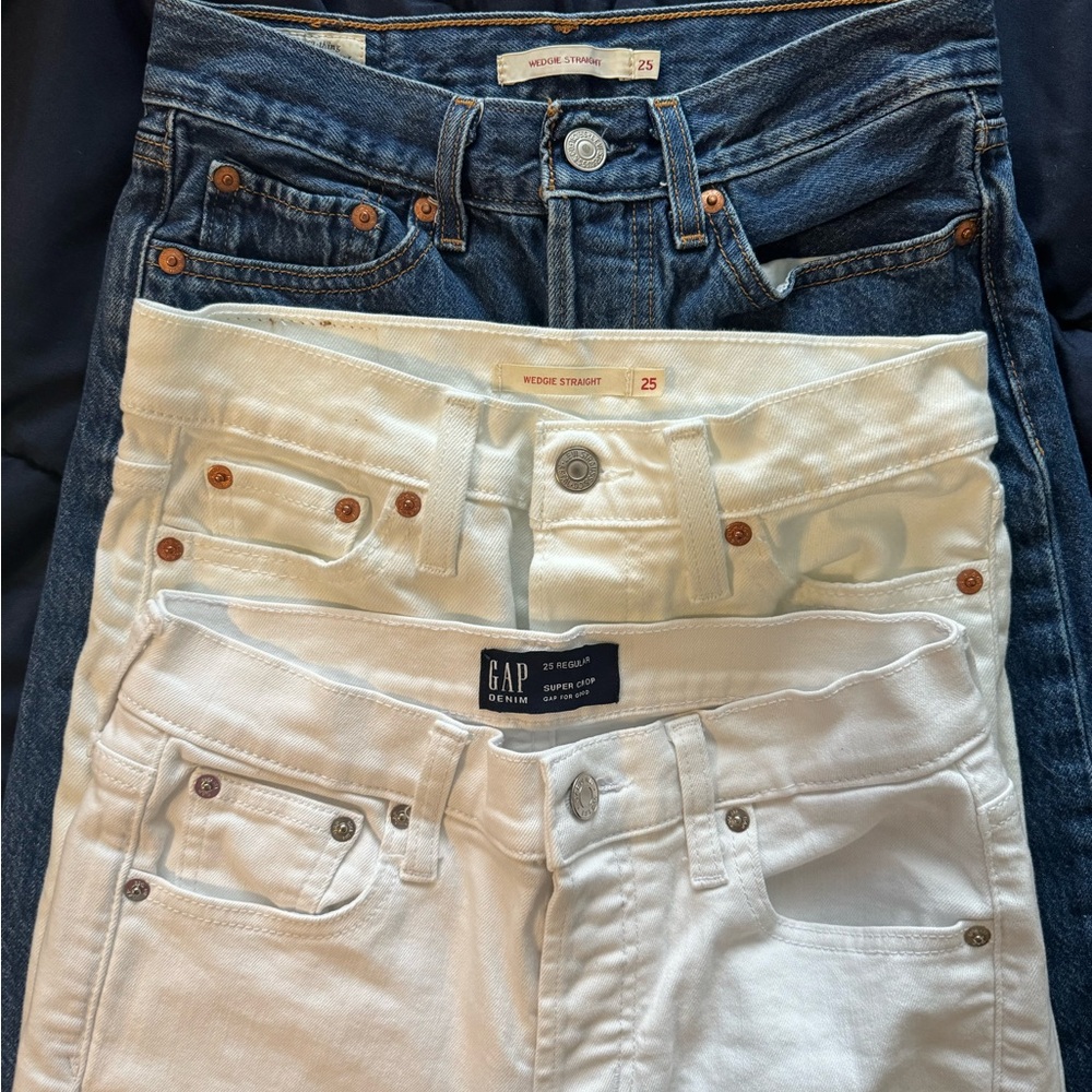 Levi's Wedgie Straight and Gap Super Crop pants bundle